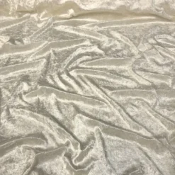 Panne (Crush) Velvet Table Linen in Ivory