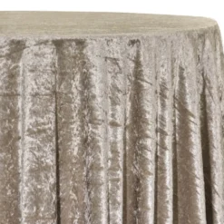 Panne (Crush) Velvet Table Linen in Taupe