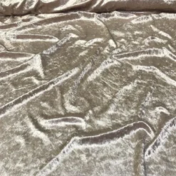 Panne (Crush) Velvet Table Linen in Taupe