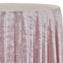 Panne (Crush) Velvet Table Linen in Pink