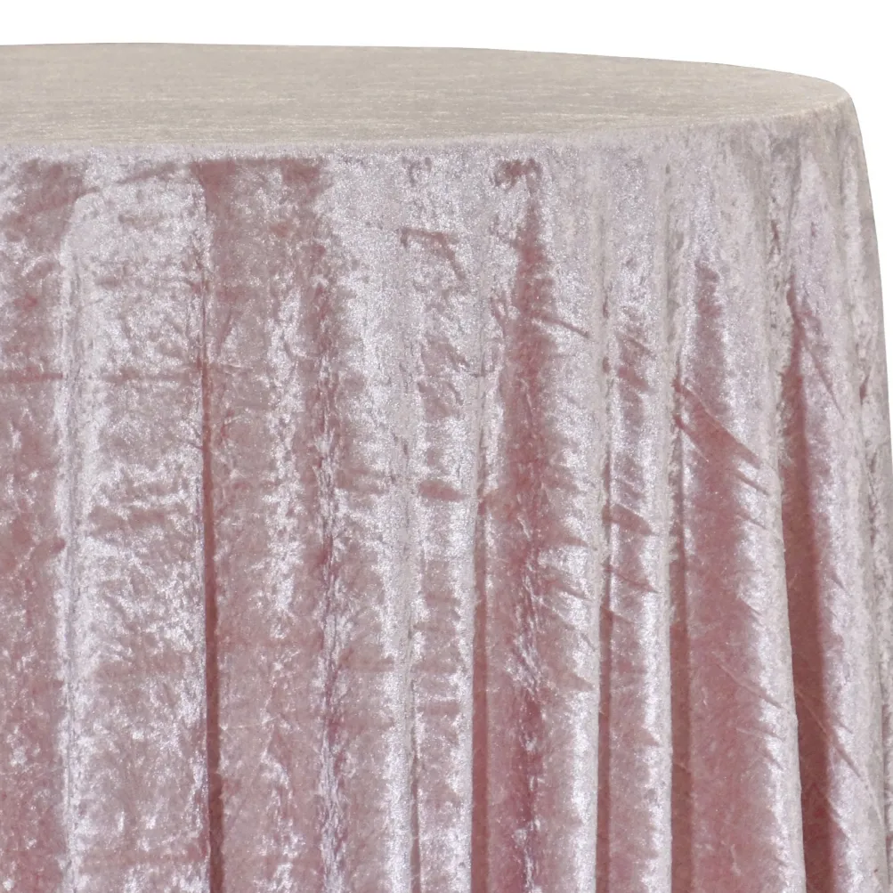 Panne (Crush) Velvet Table Linen in Pink