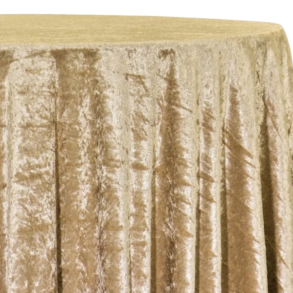 Panne (Crush) Velvet Table Linen in Gold