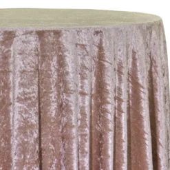 Panne (Crush) Velvet Table Linen in Dusty Rose