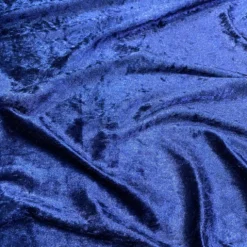 Panne (Crush) Velvet Table Linen in Navy