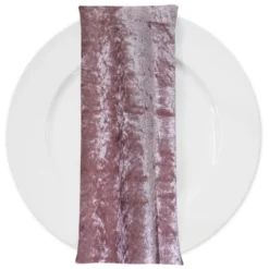 Panne (Crush) Velvet Table Napkin in Pink