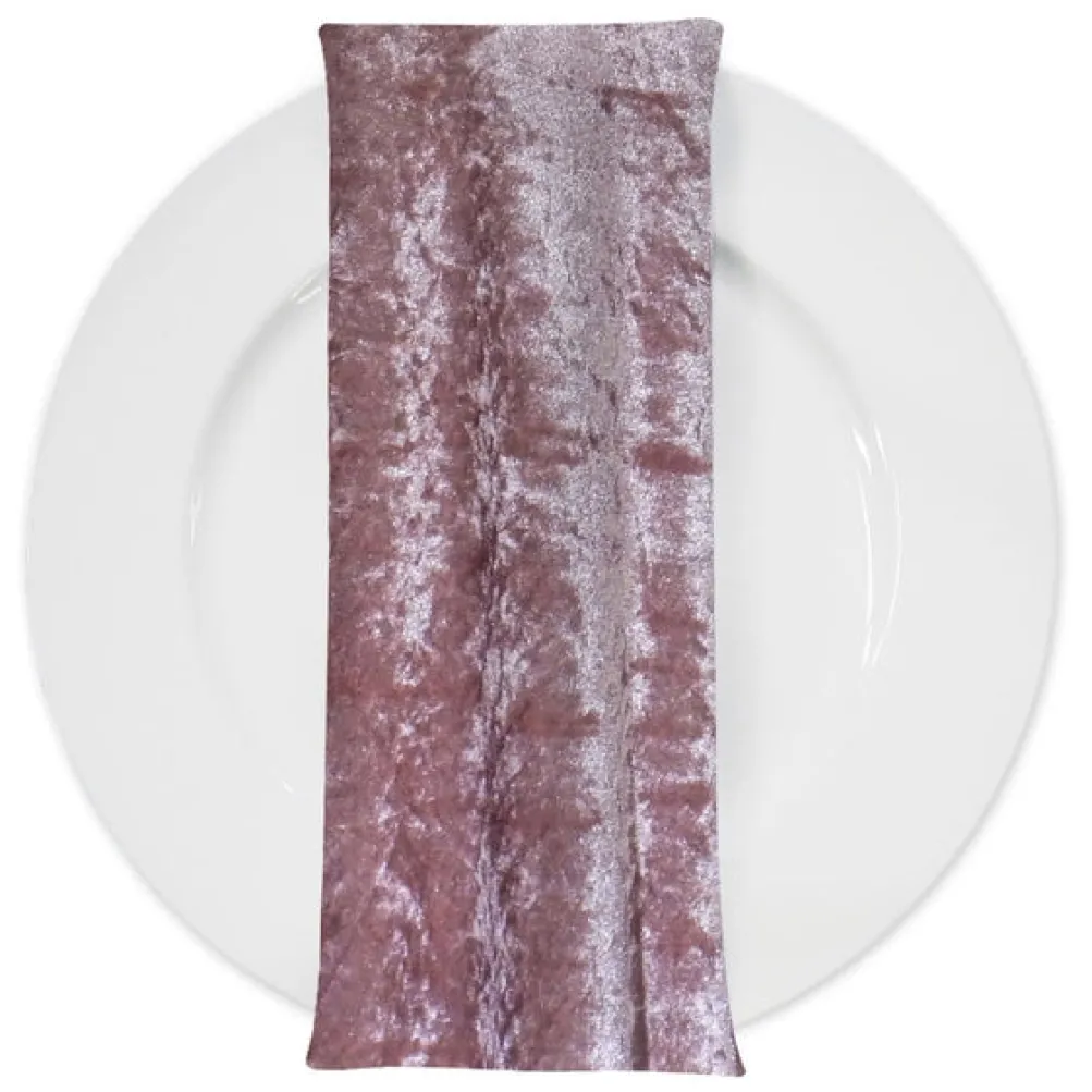 Panne (Crush) Velvet Table Napkin in Pink
