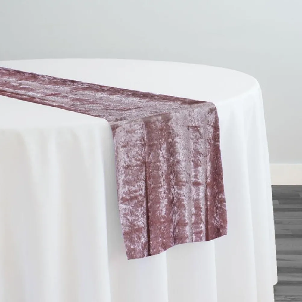 Panne (Crush) Velvet Table Runner in Pink