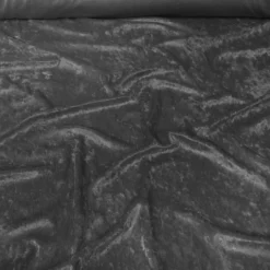 Panne (Crush) Velvet Table Runner in Charcoal