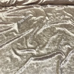 Panne (Crush) Velvet Table Runner in Bone