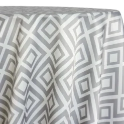 Paragon Print (Lamour) Table Linen in Silver