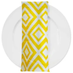 Paragon Print (Lamour) Table Napkin in Yellow
