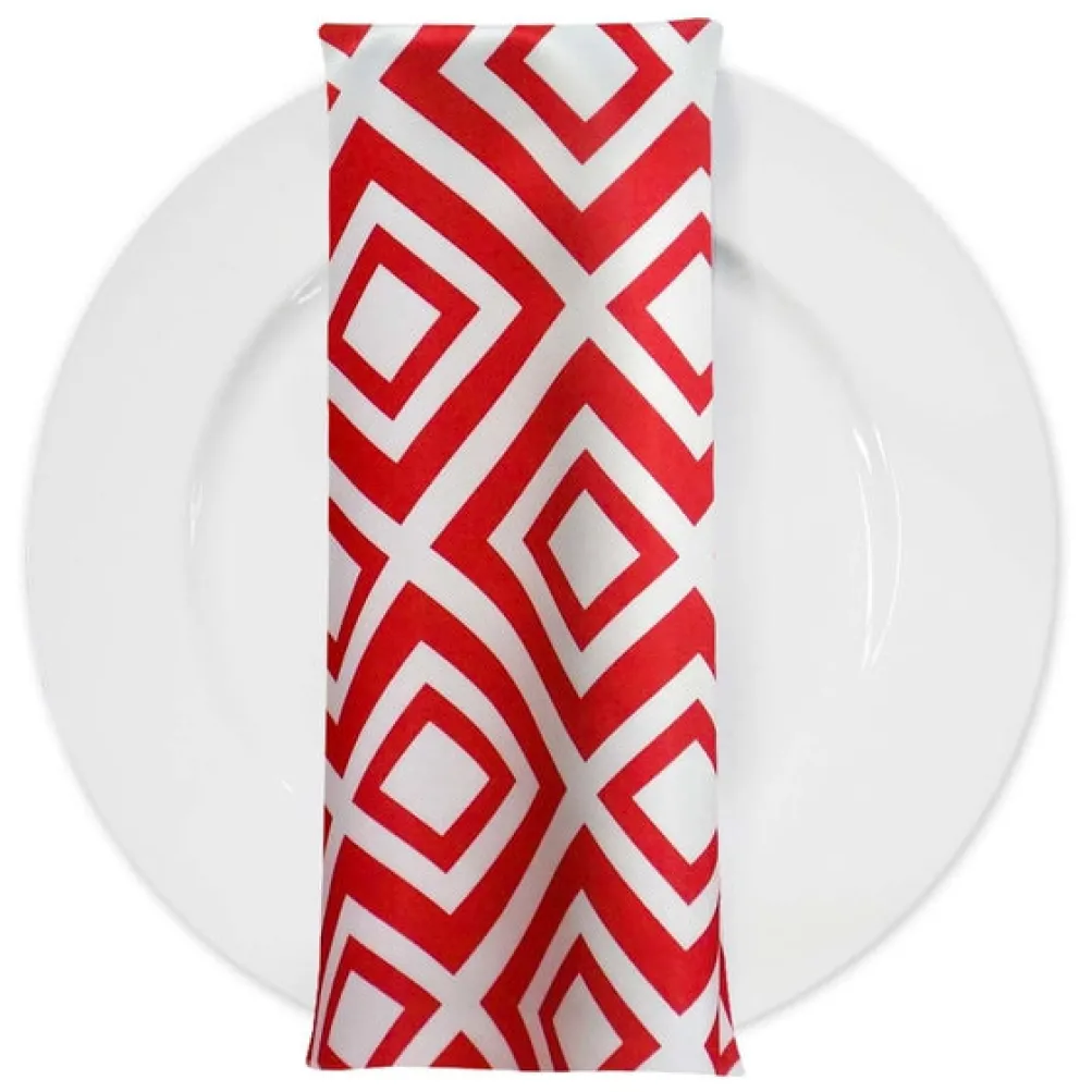 Paragon Print (Lamour) Table Napkin in Red