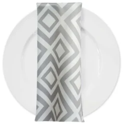 Paragon Print (Lamour) Table Napkin in Silver