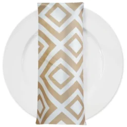 Paragon Print (Lamour) Table Napkin in Taupe