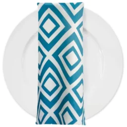 Paragon Print (Lamour) Table Napkin in Teal