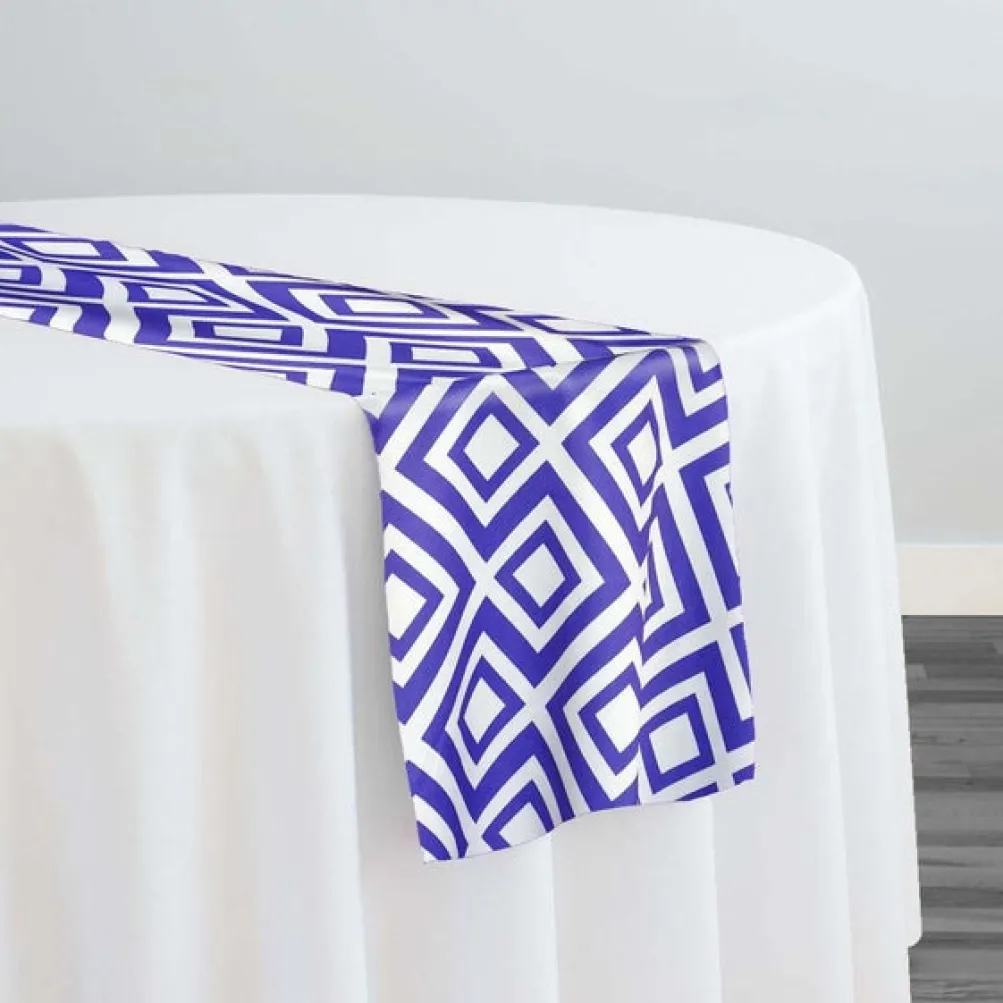 Paragon Print (Lamour) Table Runner in Purple