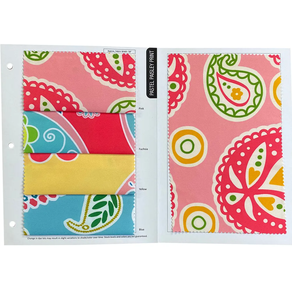 Pastel Paisley (Poly Print) Table Linen in Fuchsia