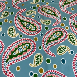 Pastel Paisley (Poly Print) Table Linen in Blue