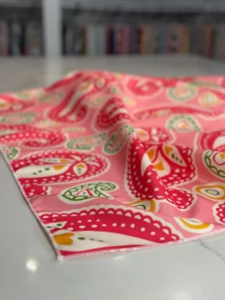 Pastel Paisley (Poly Print) Table Linen in Pink