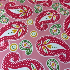 Pastel Paisley (Poly Print) Table Linen in Pink