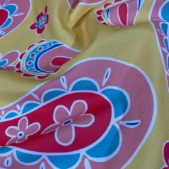 Pastel Paisley (Poly Print) Table Runner in Yellow