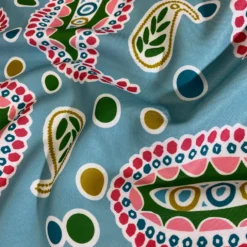Pastel Paisley (Poly Print) Table Napkin in Blue