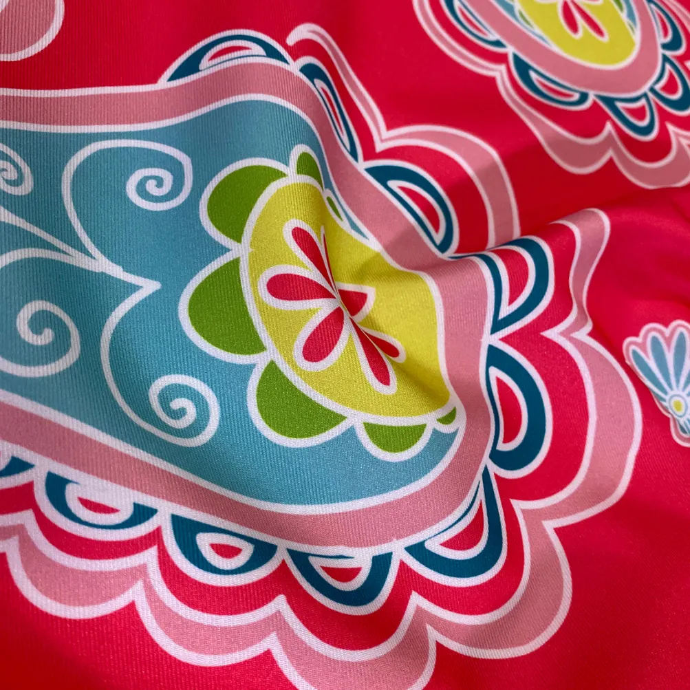 Pastel Paisley (Poly Print) Table Napkin in Fuchsia