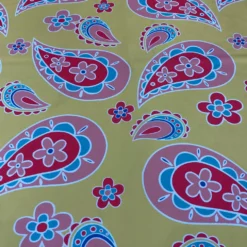 Pastel Paisley (Poly Print) Table Linen in Yellow