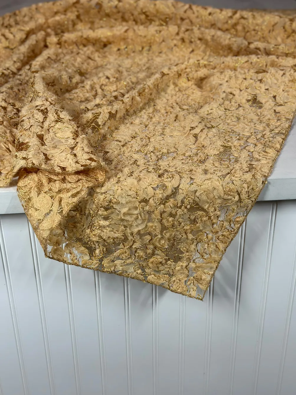 Patina Sheer Table Linen in Gold