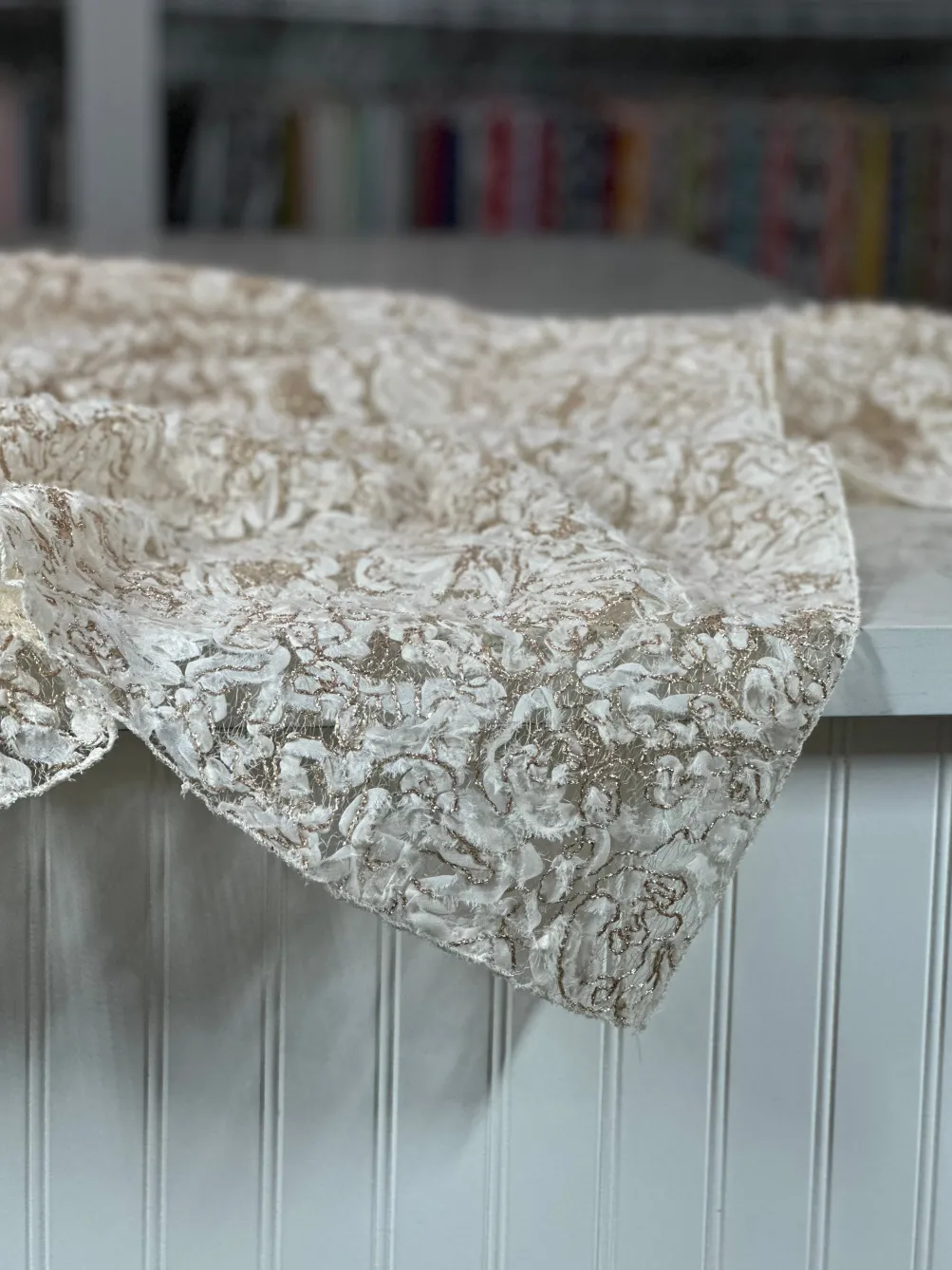 Patina Sheer Table Linen in Ivory
