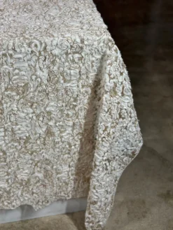 Patina Sheer Table Linen in Ivory