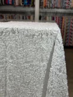 Patina Sheer Table Linen in Silver