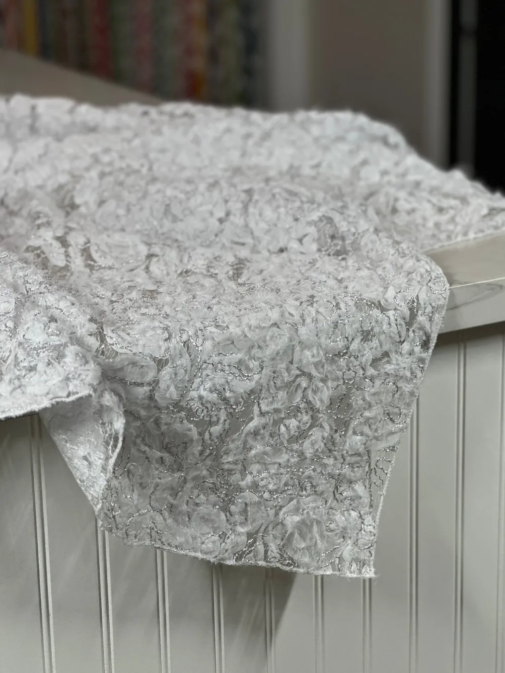 Patina Sheer Table Linen in White