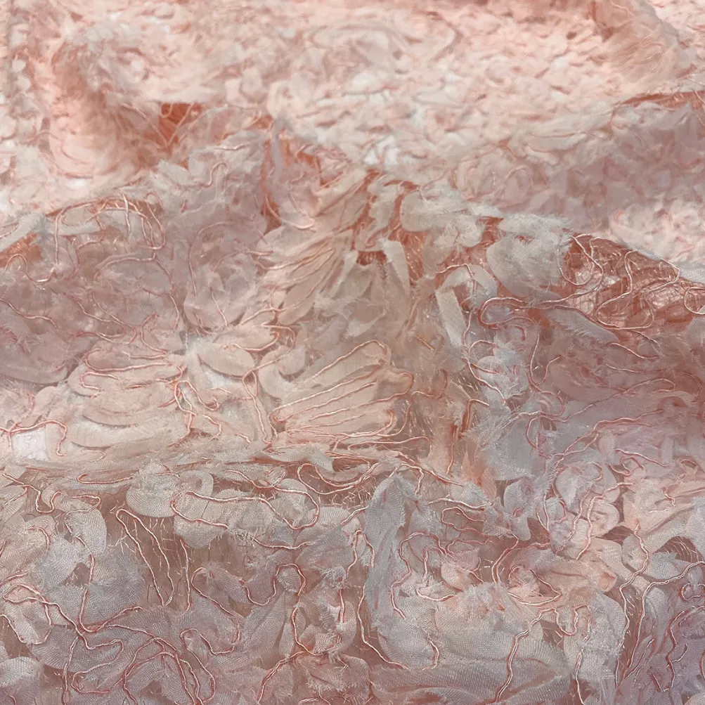 Patina Sheer (w/ Poly Lining) Table Napkin in Blush