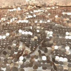 Payette Sequins Table Linen in Champagne