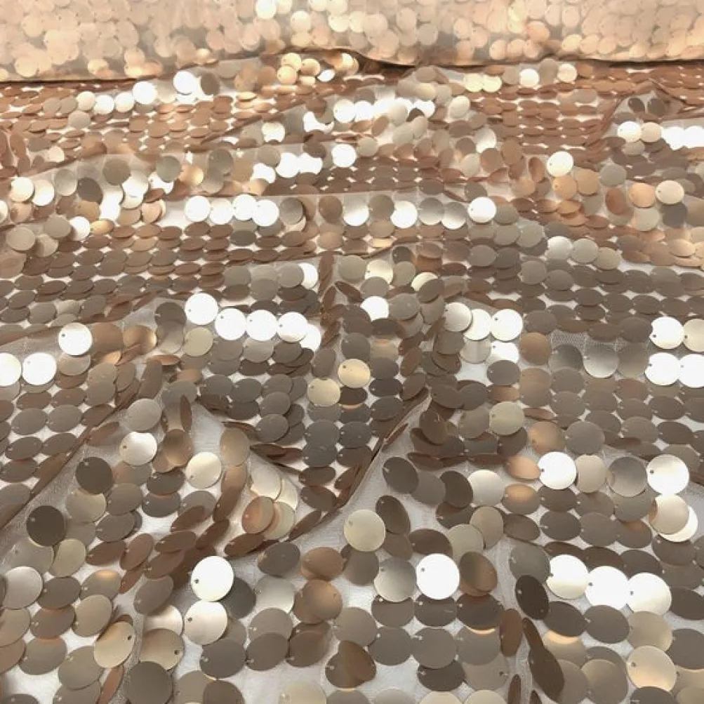 Payette Sequins Table Linen in Champagne