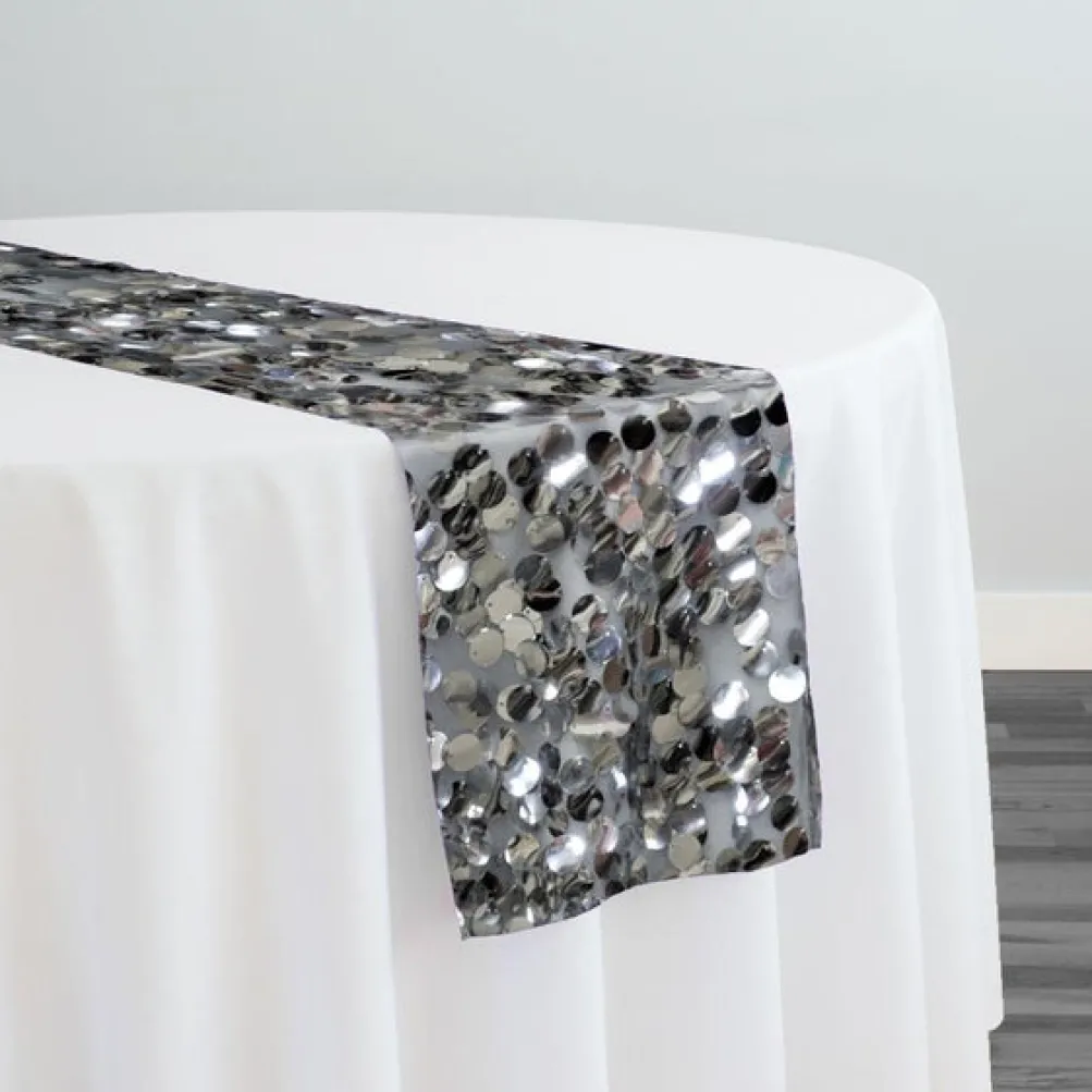 Payette Sequins Table Runner in Silver