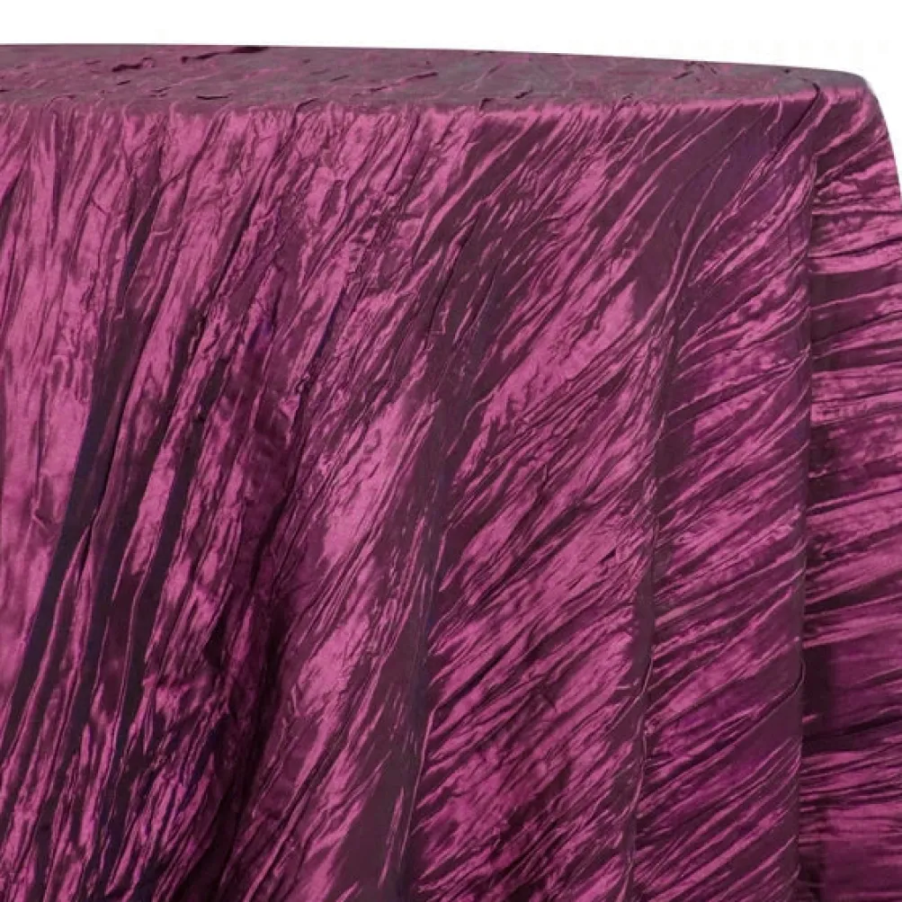 1pc - Accordion Taffeta Table Linen 90"x90" Square - Sangria 46