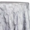 1pc - Belly Button (Pinwheel) Table Linen 132" Round - Silver