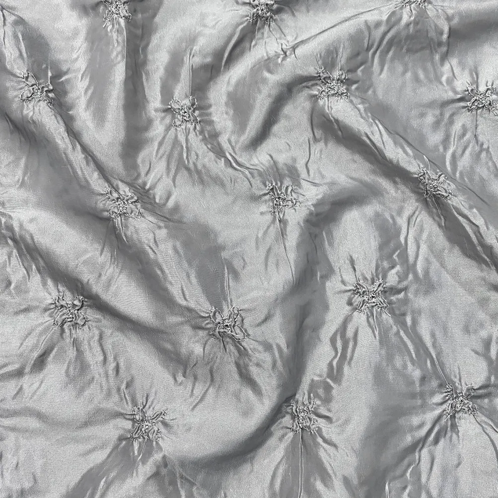 1pc - Belly Button (Pinwheel) Table Linen 132" Round - Silver