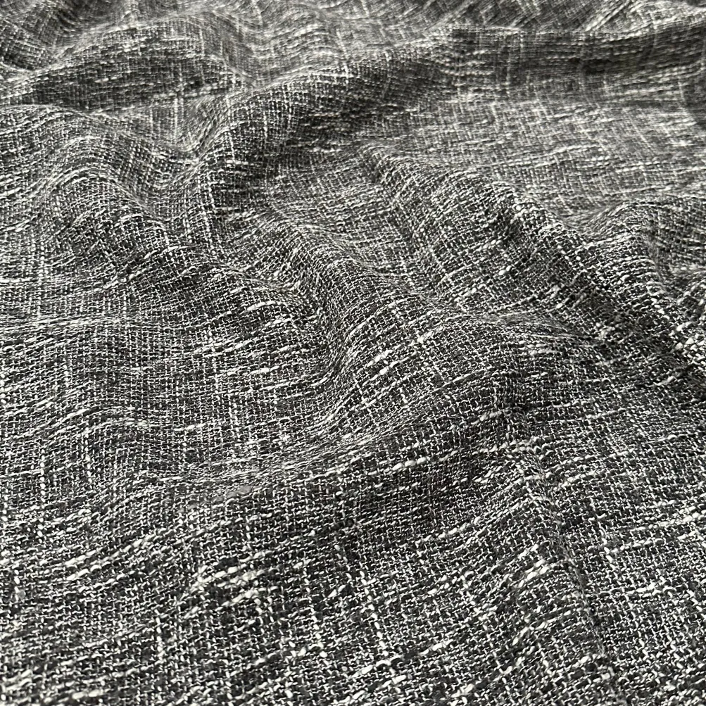 1pc - Capri Slub Linen Table Linen 58"x102" Banquet - Charcoal