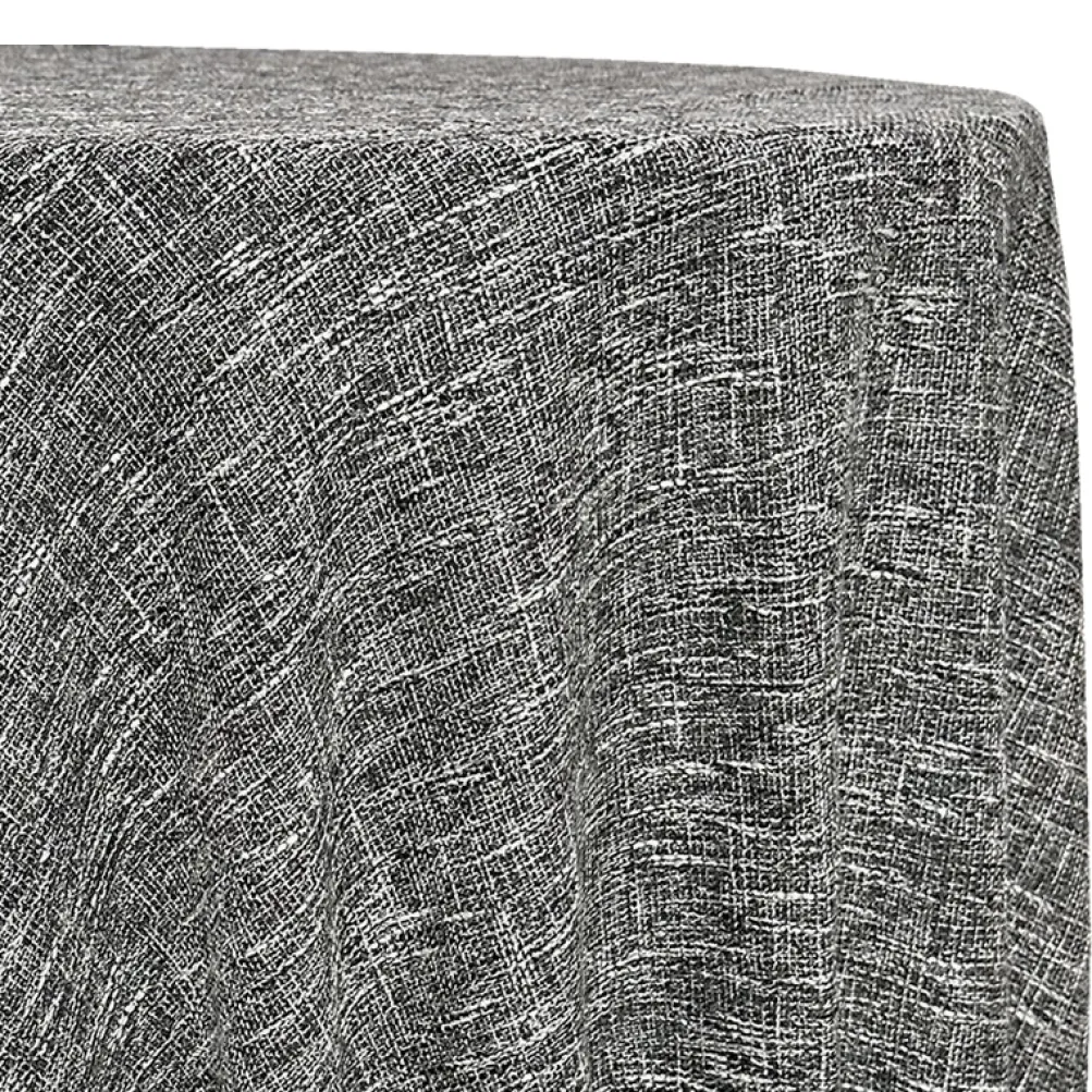1pc - Capri Slub Linen Table Linen 58"x102" Banquet - Charcoal