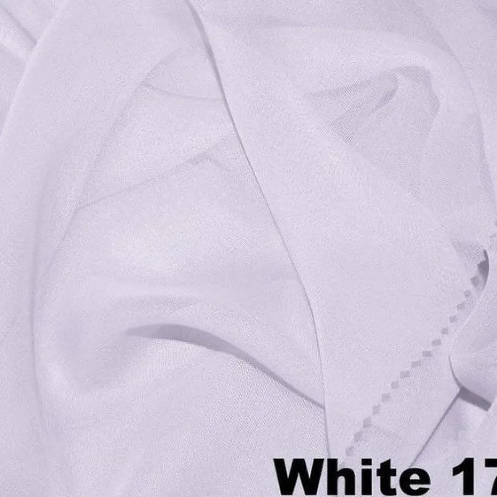 1pc - Chiffon Drapery Panels 20' Tall x 54" wide - White