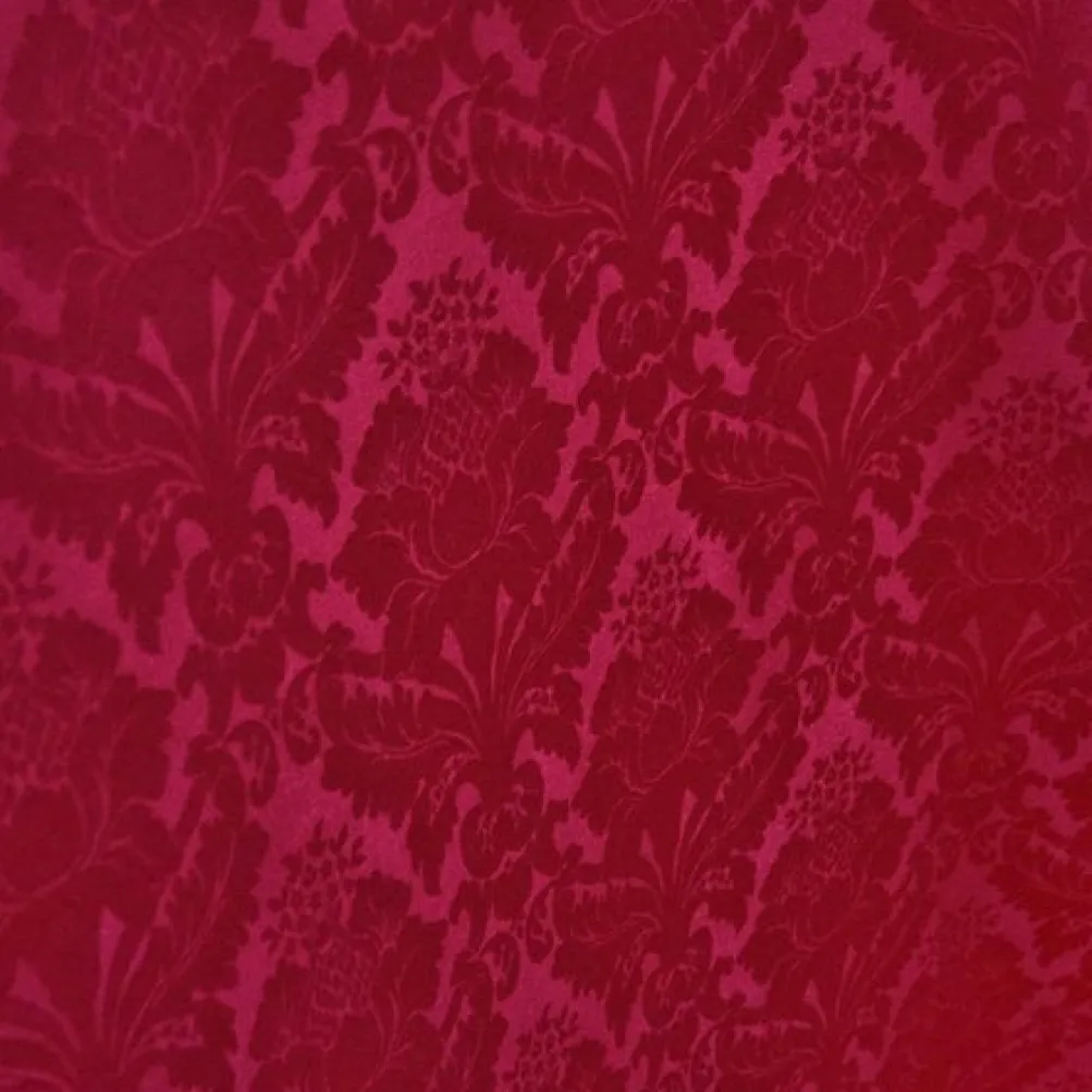 1pc - Damask Poly Table Linen 85"x85" Square - Fuchsia 1225