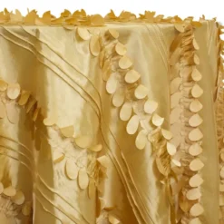 1pc - Diagonal Taffeta Table Linen 120" Round - Gold