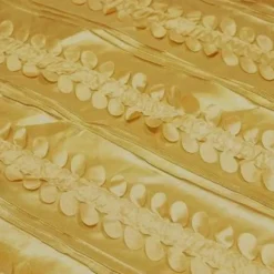 1pc - Diagonal Taffeta Table Linen 120" Round - Gold
