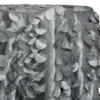 1pc - Funzie (Circle Hanging) Taffeta Table Linen 132" Round - Silver