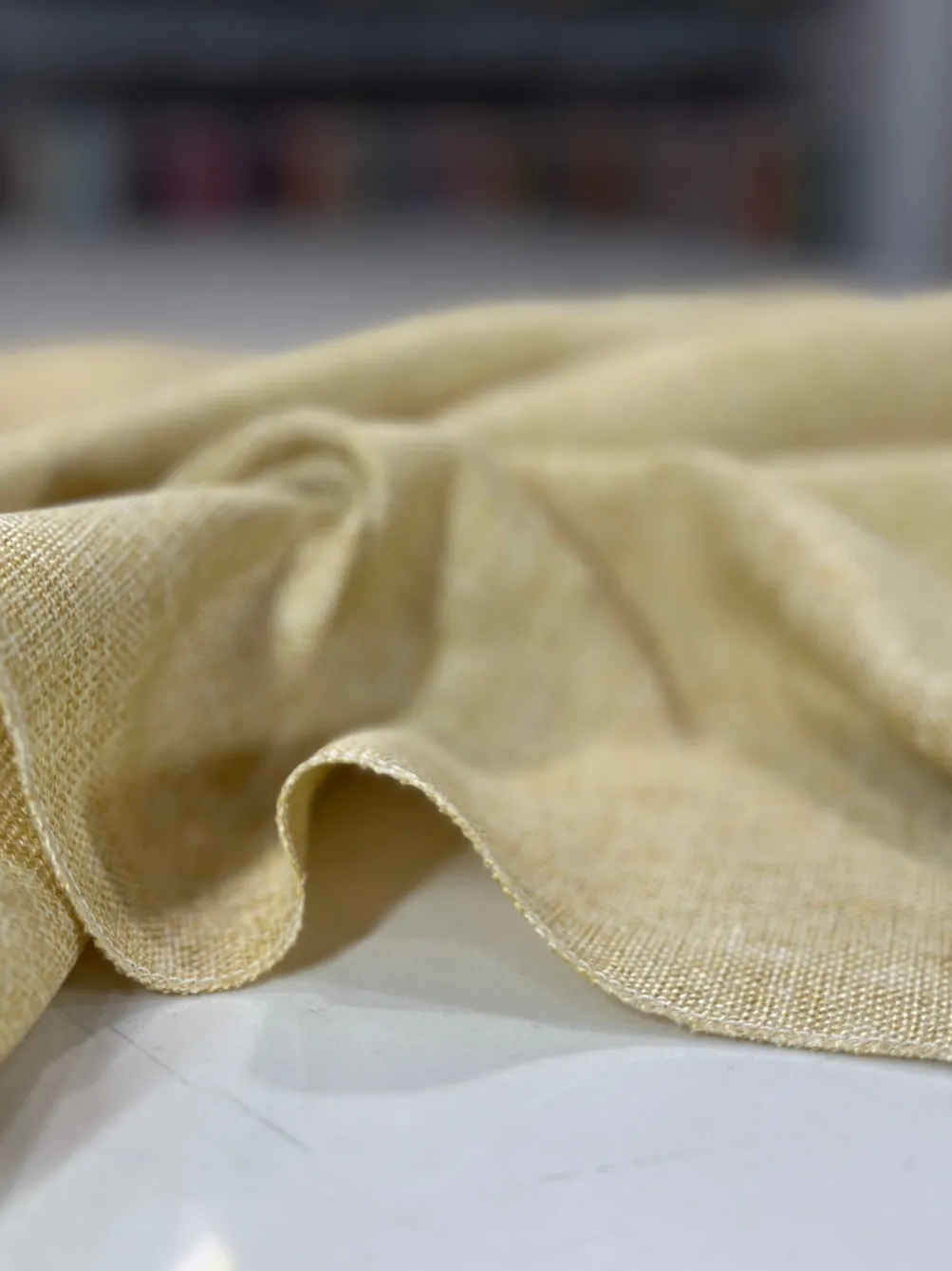 1pc - Imitation Burlap Table Linen 72"x72" Square - Natural