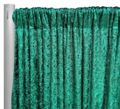 1pc - Panne (Crush) Velvet Drapery Panel in Hunter Green (16' Tall x 58" Wide)