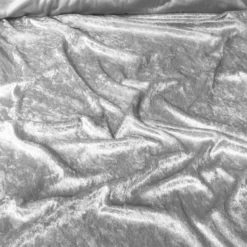1pc - Panne (Crush) Velvet Drapery Panel in Silver (12' Tall x 58" Wide)
